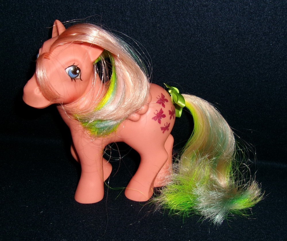 My Little Pony MLP Vintage Rainbow Pegasus Flutterbye #3 EXCELLENT glittery G1