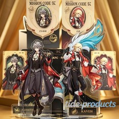 miHoYo Official KFC x Genshin Impact Alhaitham Kaveh Acrylic Stand Badge Card