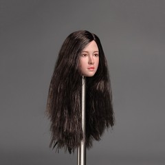 USA 1/6 Female Asian Black Hair Beauty Girl Head Sculpt Model For 12″ TBL Figure