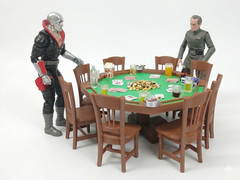 1:12 POKER PLAYSET TABLE CHAIRS DRINKS + for 6in figure diorama star wars GI JOE