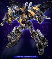 Metal Cardbot W GRAND BLUE LEON Dark Edition & IGNIX Transforming Robots Weapon