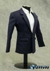 ZYTOYS 1/6 Male Blue Suit Shirt Tie Pants Clothes Set For 12″Figure Body Toys