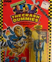 AFA READY LARRY The Crash Test Dummies 1991 LARRY Action Figure Tyco Toys MOC!!