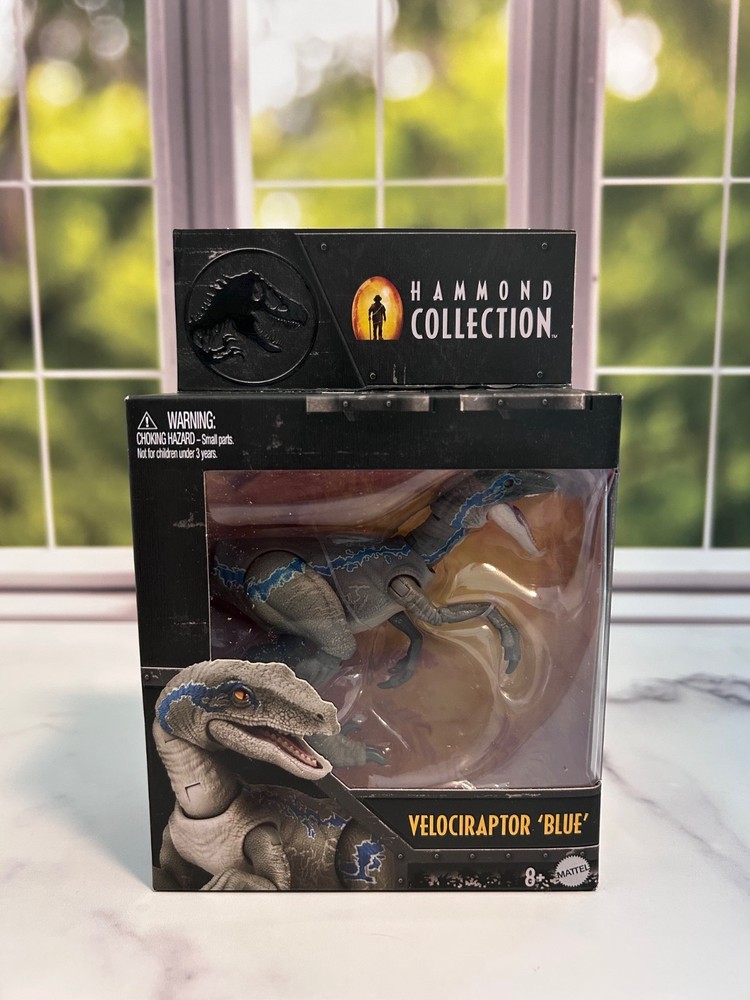 Jurassic World Hammond Collection Velociraptor Blue Figure Mattel New Sealed