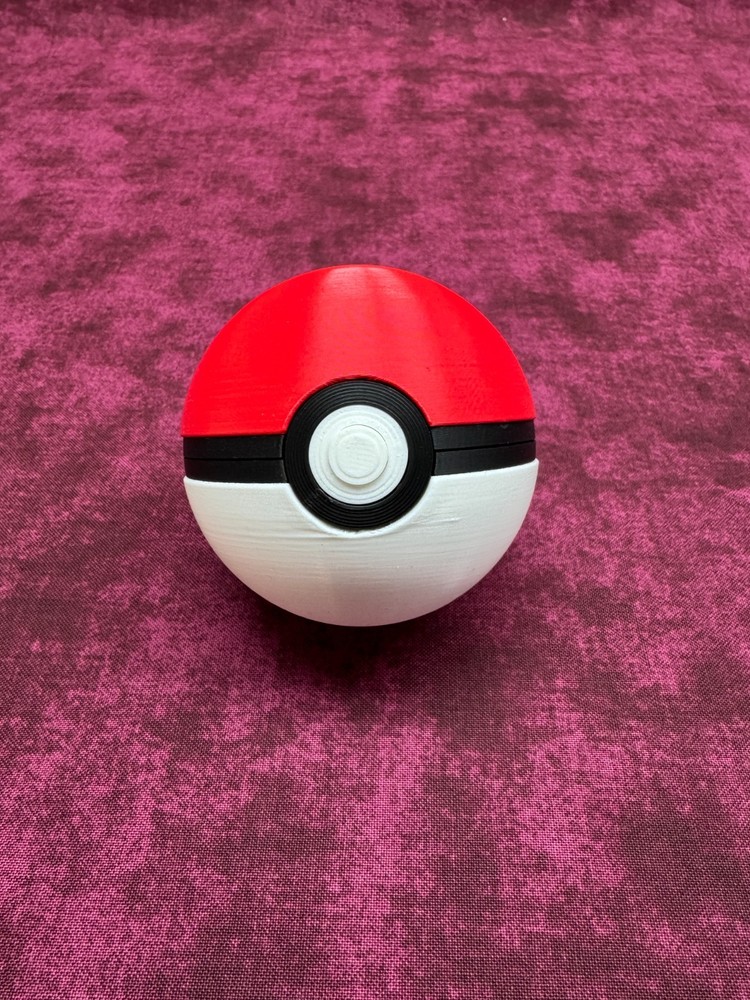 3D Printed Pokeball Replica Magnetic Opening Display Cosplay Prop