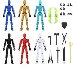 6 Pack Assembly Completed T13 3D Action Figure,Dummy Nova Titan Lucky 13 Acti…