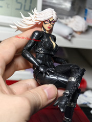 1/12 Catwoman Scale Black Cat Fluorescent Eye Head Carving For 6″ Action Figure