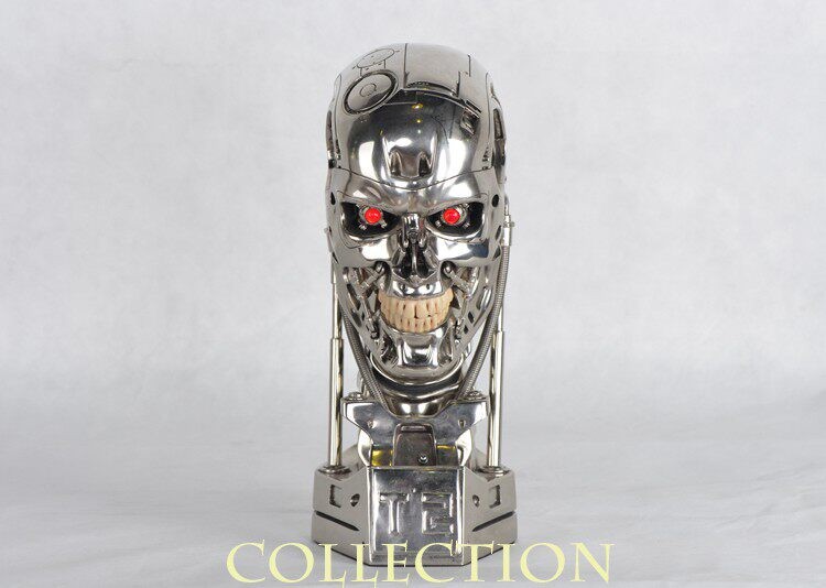 The Terminator T2 Arnold T800 1:1 Life-size Bust Endoskeleton Resin Statue gift