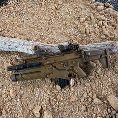 SCAR LOADED V2 [Desert Tan] – 1:12 Scale 3D Printed Action Figure Weapon Upgrade