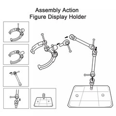 Clear Action Figure Stand For 6″ SHFiguarts Mafex Figma Display Holder USA