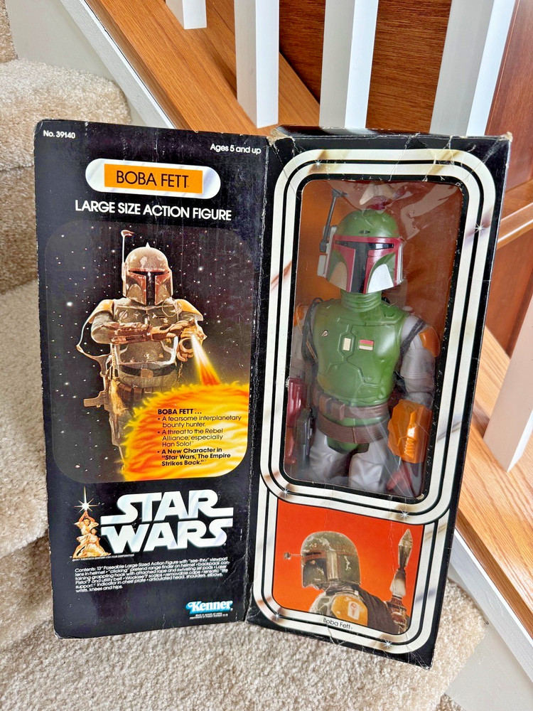 Vintage 1978 Kenner Star Wars 12 Inch Boba Fett Figure with Box – All Original