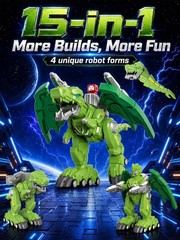Magnetic Dinosaur Transforming Robot Toys for Boys, 4-in-1 Action Figure for …