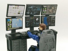1:18 Scale Command Center Computer Diorama Set for 3.75″ JoyToy GI JOE Figures