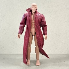 PB-STLD-LTC: 1/12 Maroon Real Leather Long Coat for 6″ action figure body