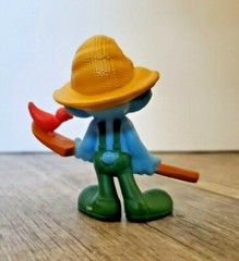 Smurf Farmer 2011 Peyo McDonalds TV Movie Character Toy 2.75”H