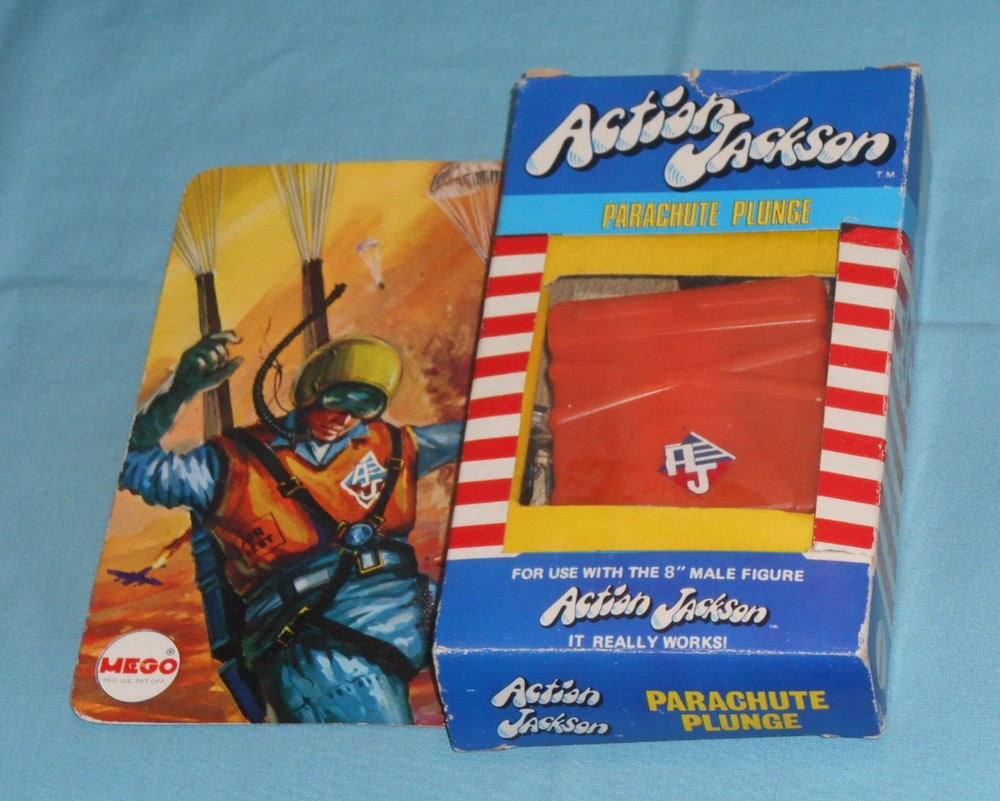 vintage original Mego ACTION JACKSON – PARACHUTE PLUNGE in original box FREESHIP