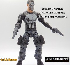 Custom 1:12 Scale Dual Leg Holsters w/ Guns Accessory Set for 6″ Marvel Legends