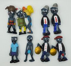 Plants vs Zombies PVC Figures 2-3″ PVC Toys Cake Topper Vinyl 9-2 doubles Lot
