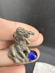 Vintage Unicorn Figurine Crystal Ball Signed