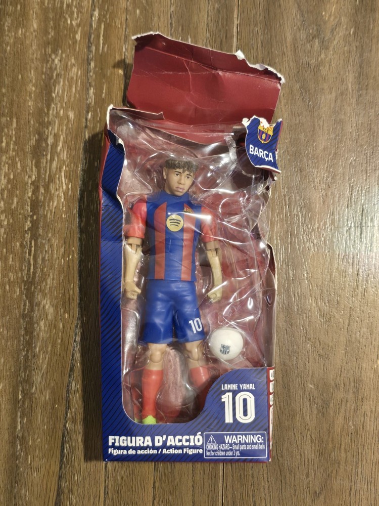 **Damaged Box** NEW Banbo Toys FC Barcelona Lamine Yamal 8″ Soccer Fig World Cup