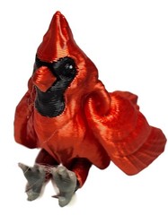 FlexiMech Cardinal Baby Fully Articulated 1.5″ Tall 3d Printed Mini Bird Fidget