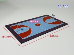 Abs Plastic Basketball Court Model Half/full Court For Urban Sand Table Layout