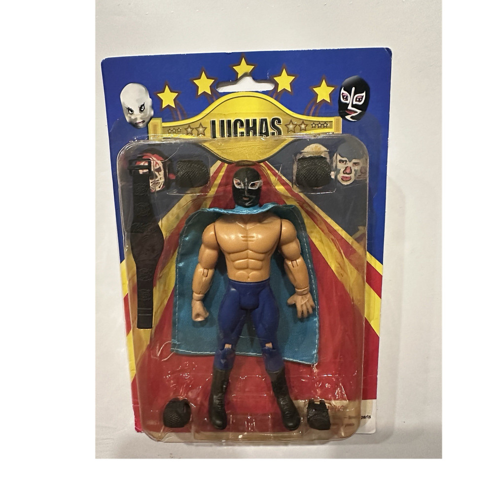 Luchas Wrestling Action Figure Model 4009 Boxed Cape Belt Extra Hands 2014 New