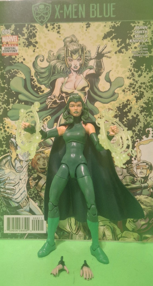 Marvel Legends POLARIS *CUSTOM* – WARLOCK BAF WAVE + GREAT COMIC X-MEN BLUE # 9