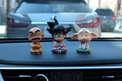 3Pcs Dragon Ball Z Son Goku Kuririn Oolong PVC Action Figure Car interior Gift