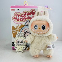 POP MART Labubu The Monsters Exciting Macaron Series Plush Dolls – Soymilk