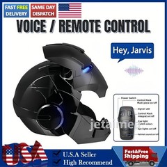 YONTYEQ Iron Man MK5 Helmet 1:1 Voice-controlled Wearable Prop Black Cosplay US