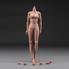 USA 1/6 Super Large Bust Female Action Figure Body Suntan Skin For 12inch Figure