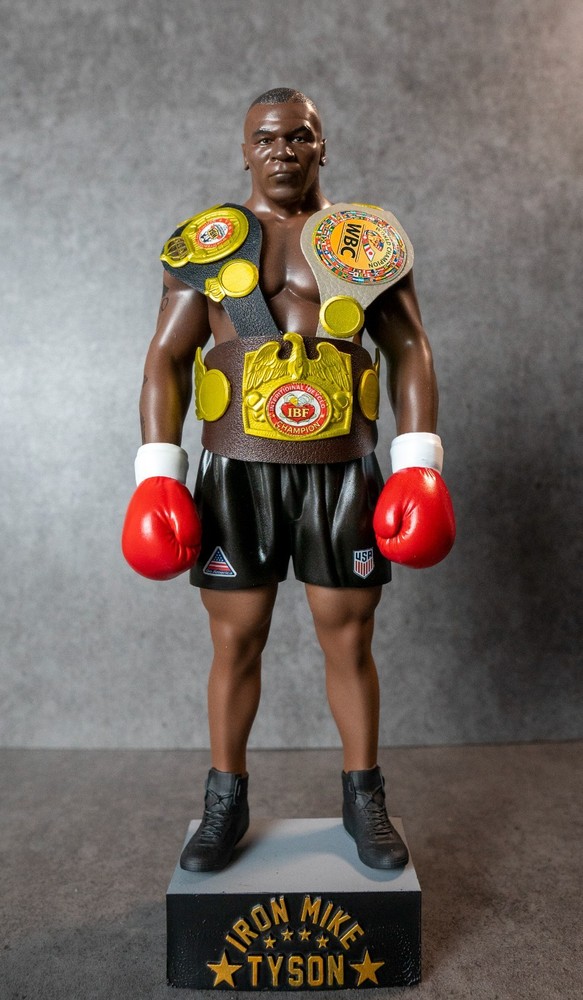 Mike Tyson 1/6 Scale Figure Boxing Champion Statue WBC IBF Belts Custom Handmade