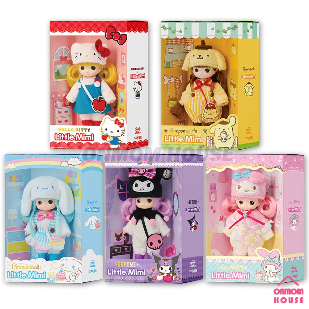 Sanrio Characters x Little Mimi 5 Styles Figure Doll Korean Toy