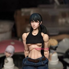 1/12 Custom Chainsaw Man Asa Mitaka Head Carving For 6″ Romankey&Other’s Figure
