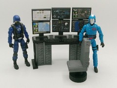1:18 Scale Command Center Computer Diorama Set for 3.75″ JoyToy GI JOE Figures