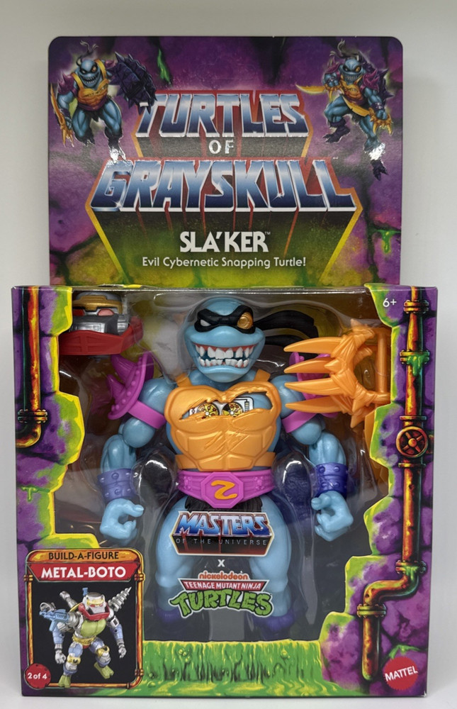 Turtles of Grayskull SLA’KER Metal-Boto BAF 6″ Action Figure MOTU x TMNT HVJ64