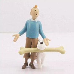 Original The Adventures of Tintin Action Figures 6 PCS Set Toy Cake Toppers NEW