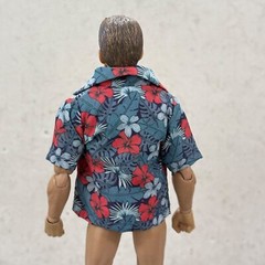 SU-JKHS-BLU: 1/12 Blue Hawaii Shirt for 6″ Medium to slim body