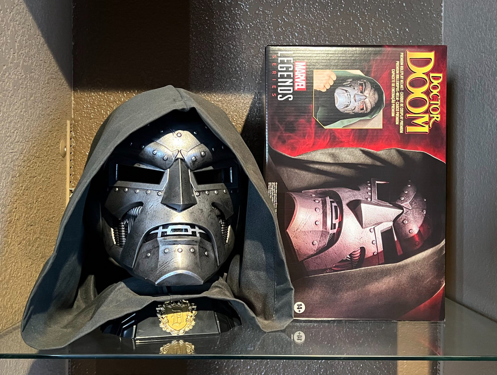 Marvel Legends Series Doctor Doom Helmet Mask Displayed Dr Doom Fantastic Four
