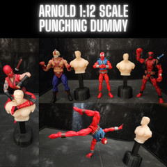 1 ARNOLD PUNCHING DUMMY, For 1:12 Scale Figures, Custom Design for 6″ Figures