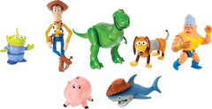 Toy Story 7 Inch Multicolor Figure Set Woody Rex Hamm Alien Shark Gift