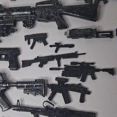 Rifles, pistols, weapons different Scale 1:12 1:6 Mixed Lot