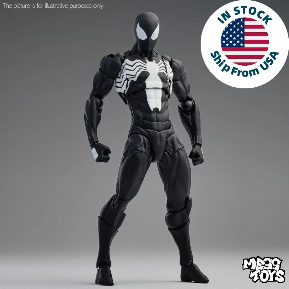 CT Toys Messtoys Symbiote Spider-Man Black Suit Action Figure Boxed – Marvel Ven
