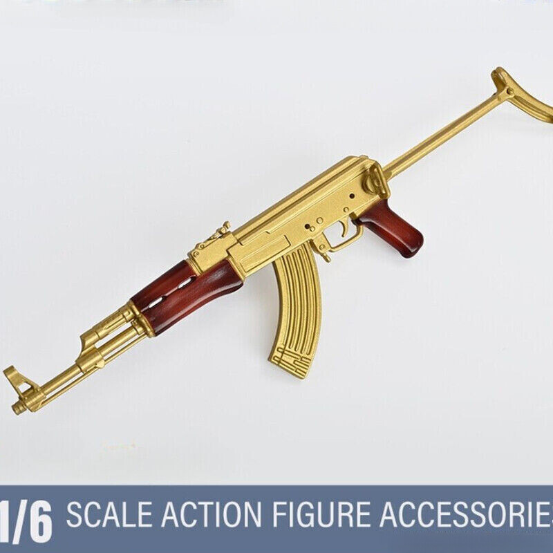 1:6 Scale AK47 Assault Rifle Weapon Gun Model Toy 12” Action Figure Soldier