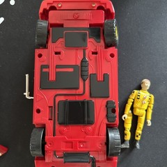 VINTAGE TYCO 1991 CRASH TEST DUMMIES RED CAR INCOMPLETE & 1 CRASH DUMMY