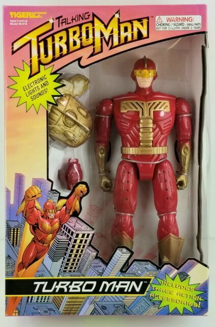 Tiger Electronics 80-618 1996 13 1/2in Talking Turbo Man Action Figure