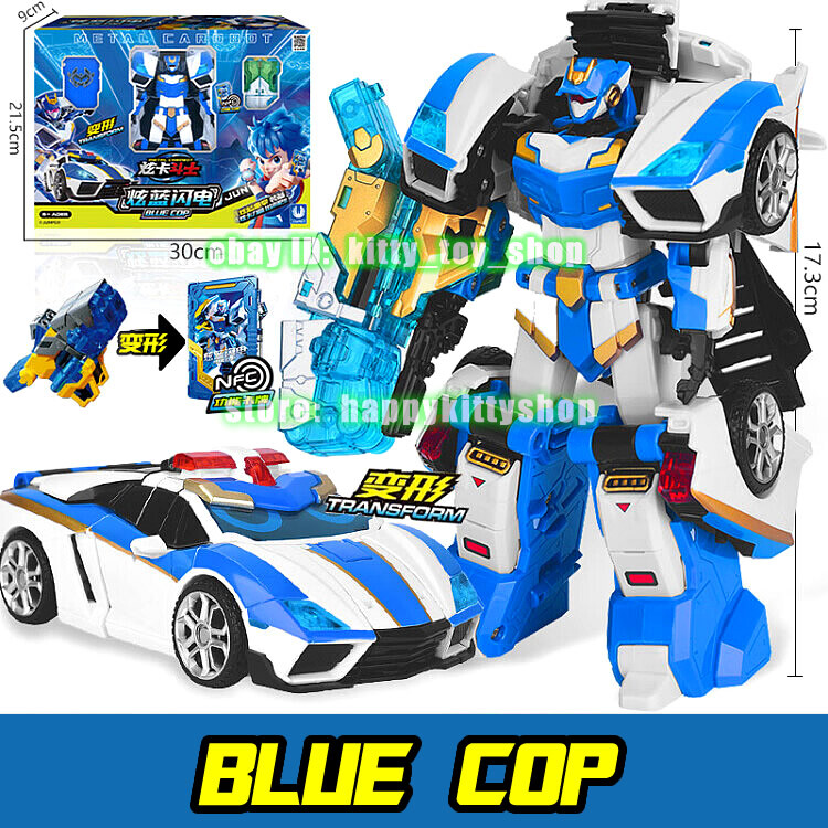 Metal Cardbot 7-11″ Transform Figure Boys Kids Toy Car Truck Plane Vehicle Robot
