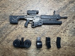 Valaverse Action Force Weathered Assault Rifle XtraMags Fodder GI Joe Classified