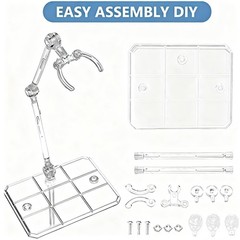 12PC HG144 Adjustable Action Figure Display Holder Base Doll Model Support Stand